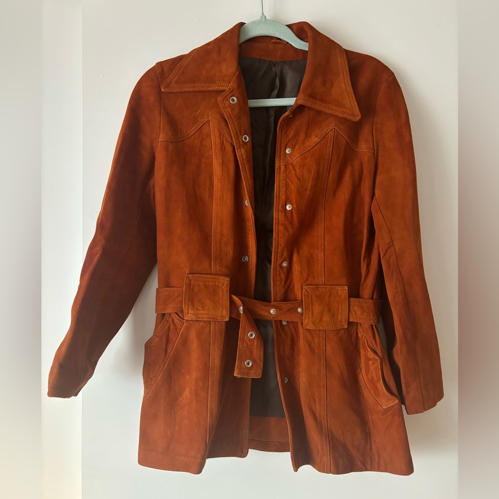 Vintage genuine leather coat